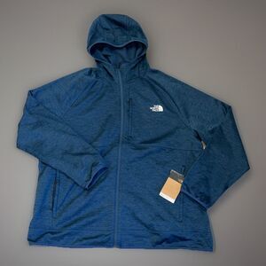 The North Face Canyonlands Shady Blue Heather Long Sleeved Zip Hoodie Size XXXL